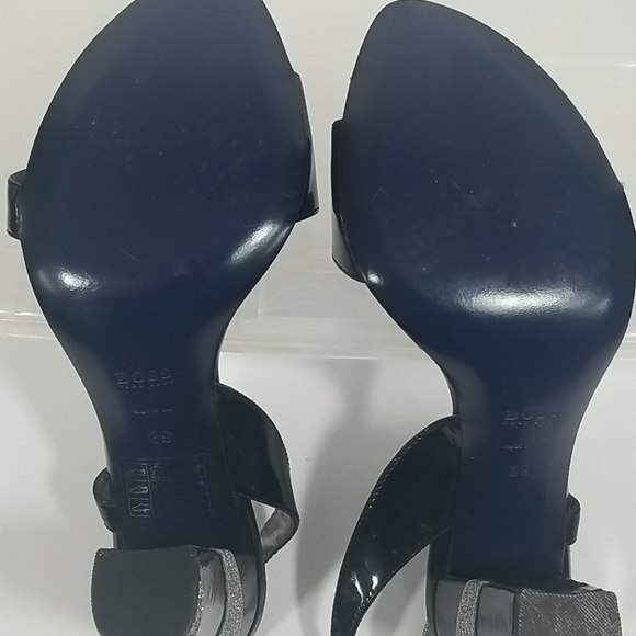 Hugo Boss Black & Glitter Sling Back Heels - Picture 5 of 11